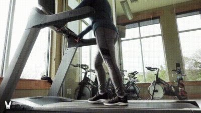 Treadmill Walking At The Gym