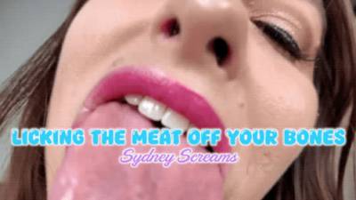 Licking The Meat Off Your Bones- Giantess Sydney Screams Holds You In Their Hand And Gently Licks You Before Swallowing Your Tiny Body