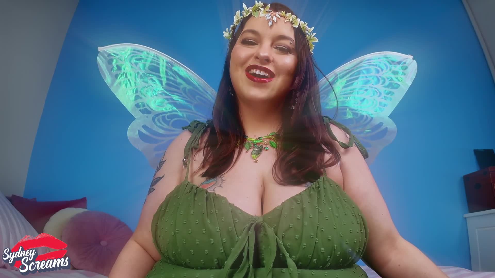 Giant Fairy Of Hyrule Levels You Up- Cosplaying As A Giant Fairy, Sydney Screams Is Ready To Give You Dark Red Lipstick Kisses To Help You Improve Your Stats- POV Virtual Sex, POV Kissing, Lipstick Kisses, Sensual Femdom POV