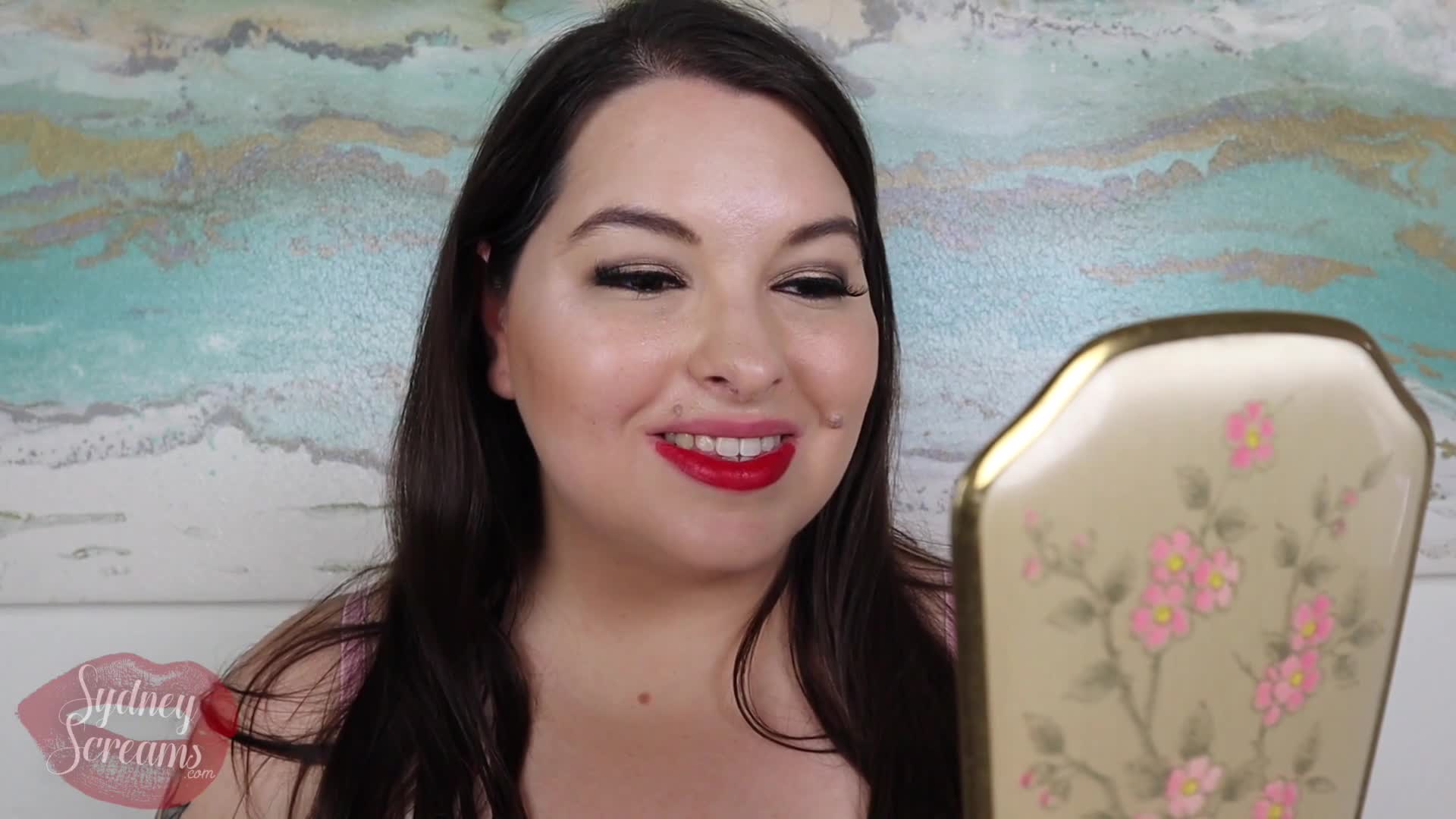 Sensual mouth close up