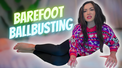 Barefoot Ballbusting:The Princess Luxy Barefoot Teases Kicks, Squeezes, Punches And Pinches To Your Vulnerable Balls With Femdom Cbt And Ball Torment