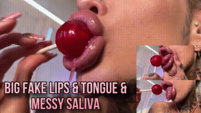 Big Fake Bimbo Lips Ready To Suck