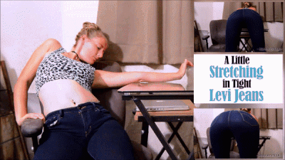 A Little Stretching In Tight Levi Jeans