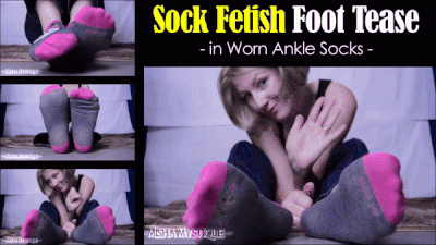 Sock Fetish Foot Tease In Worn Ankle Socks