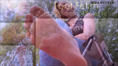 Foot Fetish: Outdoor Barefoot Soles Tease Feet Fetish