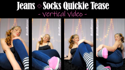 Jeans And Socks Quickie Tease Vertical Video Jeans Fetish Sock Fetish