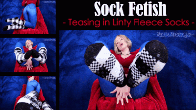 Sock Fetish Teasing In Linty Fleece Socks POV Foot Fetish
