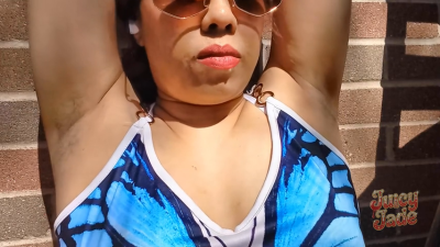 Showing Off My Sweaty Pits Out On A Hot Summer Day. No Talking Just Showing Off Armpits