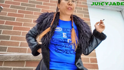 Petite Asian Smoking Outdoors Volume 61 Non Nude