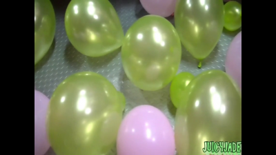 2 Hot Babes Popping Balloons