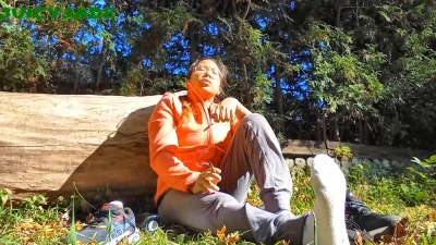 Grounding, Earthing With Asian Jasmine Jade While Smoking Outdoors Volume 56 Non Nude