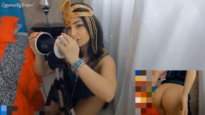 Cleopatra Cosplay ASMR Intense Ear Licking And Sex Machine