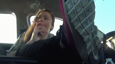 Passenger Gets Foot In Face While Smoking
