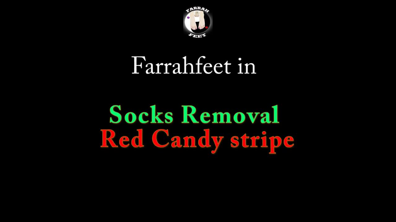 Socks Removal Red Candy Stripe