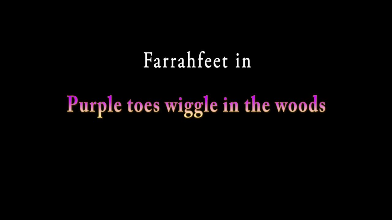 Purple Toes Wiggle In The Woods