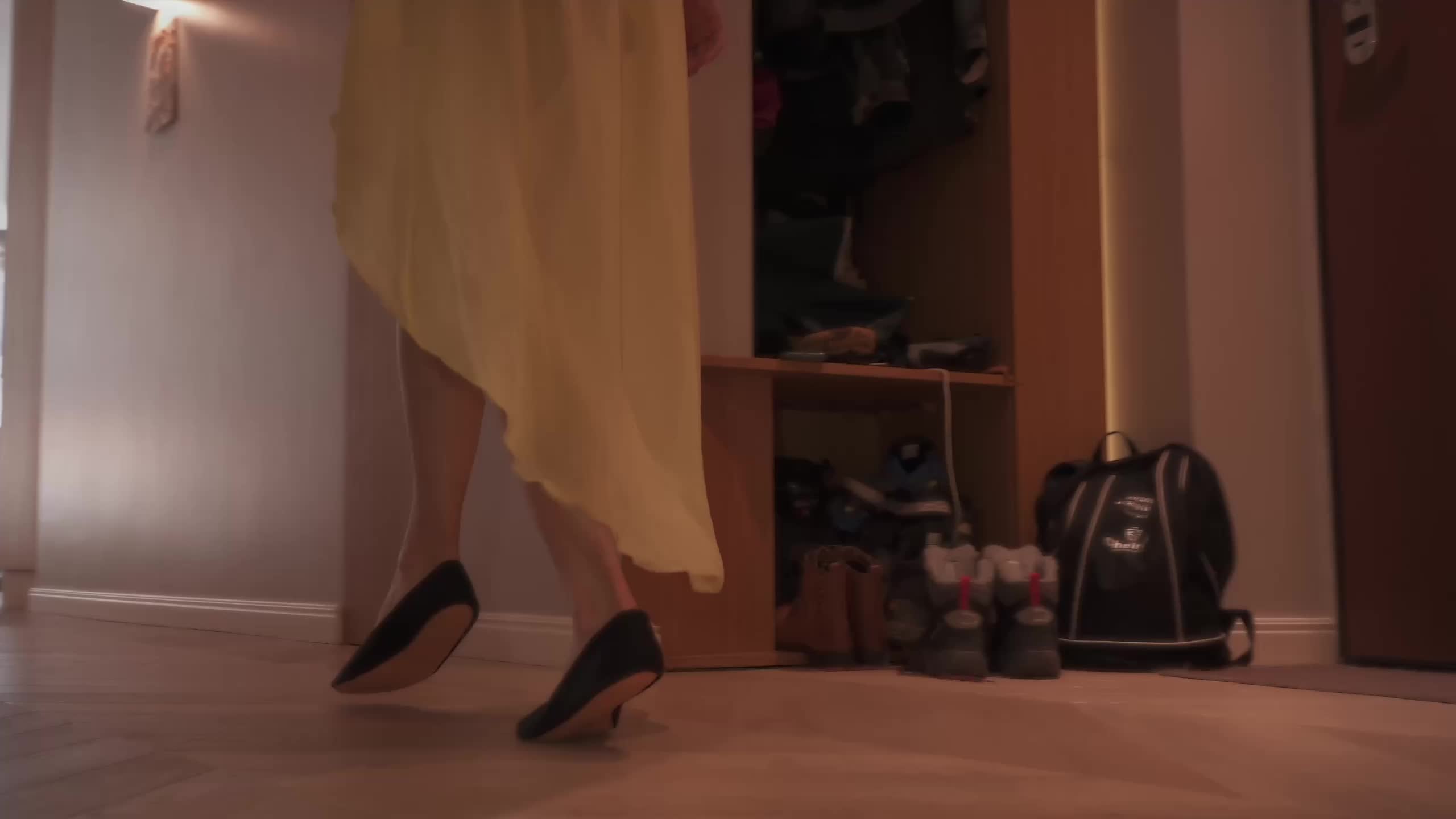 Goddess Amber Is In The House- Black Gym Slippers- Full