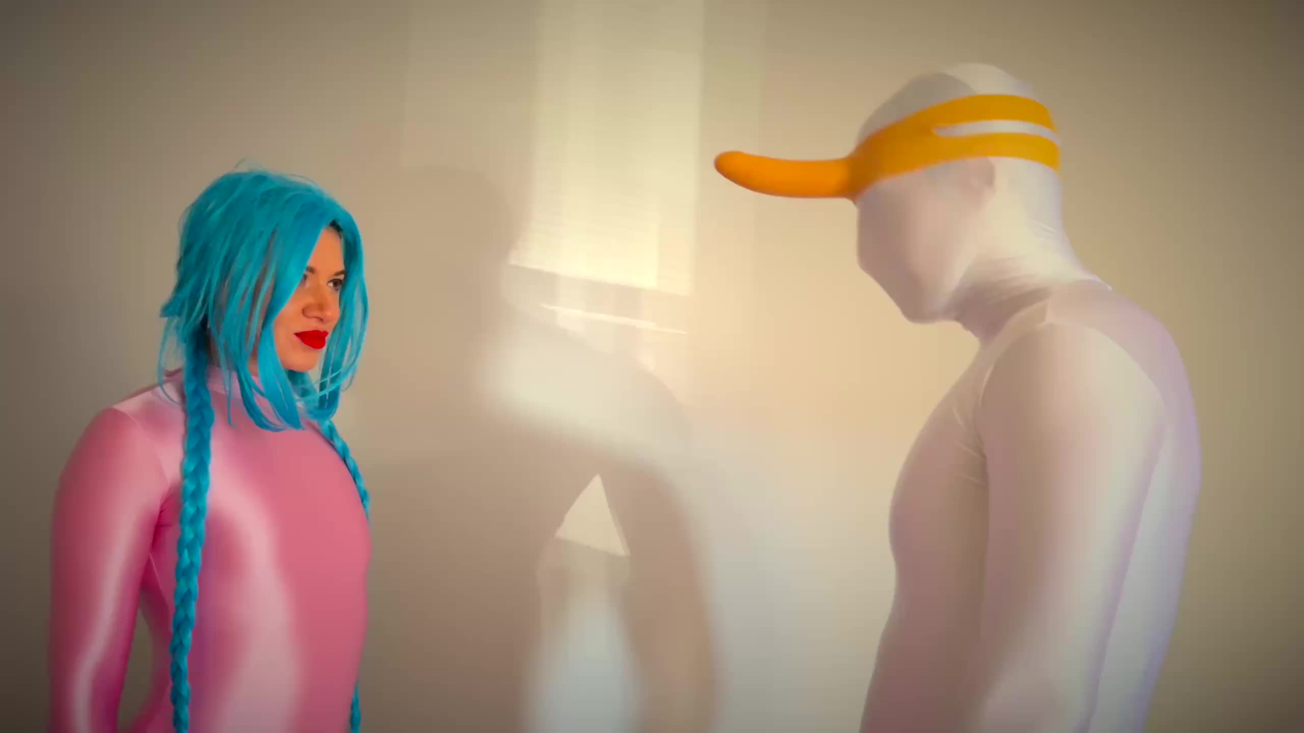 Pink Jinx vs Dildoman In Bedroom- Full- Polish Language