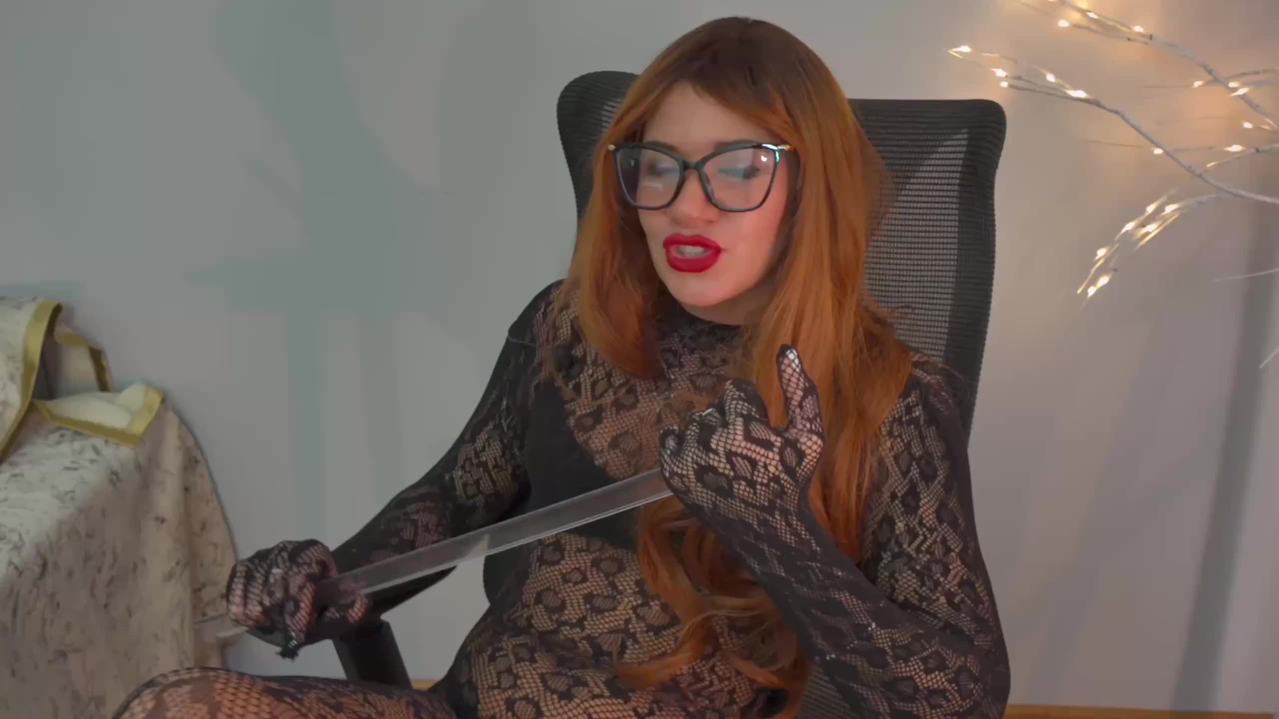 Teacher Sophia In Black Red High Heels And Lace Body Suit Told The Student To Stay After Class Because He Was Looked At Her Legs- Shoes Part- Polish Language
