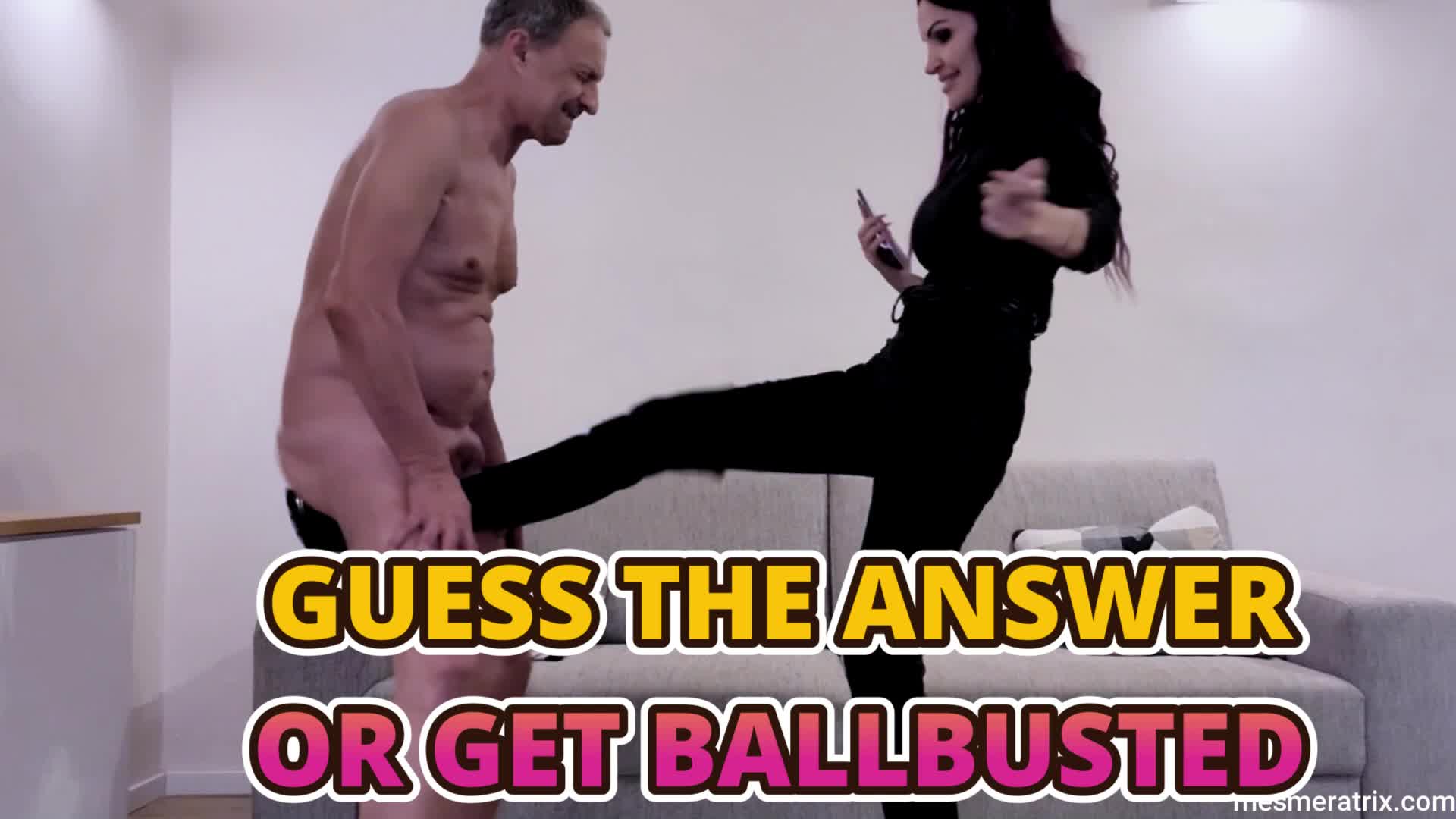 Guess The Answer Or Get Ballbusted