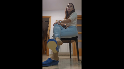Slippers Zapatillas Modeling And Squirting Spanish