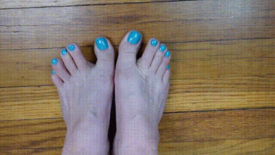 Blow Your Load On My Perfectly Pedicured Toes Light Blue Pedicure JOI