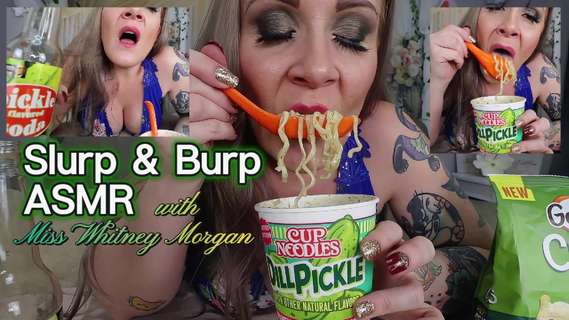 Miss Whitney Morgan Slurp & Burp Eating ASMR