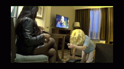 Ebony Pantyhose Queen Disciplines Unworthy D.C. Corporate White Sissy