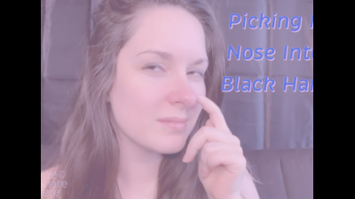 Picking My Nose Into A Black Hanky