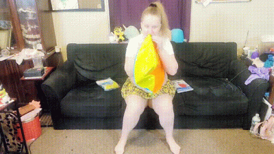 New Classic Beach Ball & Yellow Plaid Miniskirt