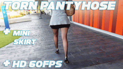 Miniskirt And Torn Tights