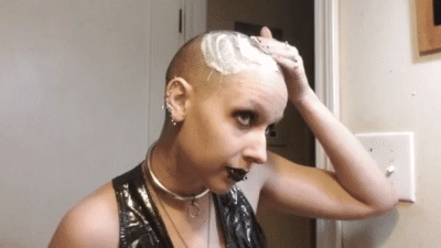 Headshave In Leather And Collar