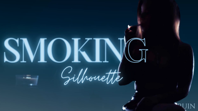 Smoking Silhouette: Mistress In Shiny Latex Rubber Smokes In The Dark As Your Mouth Serves As Her Ashtray Smoke Rings Noir Femme Fatale