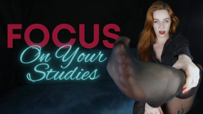 Focus On Your Studies Pervert: Redhead Teacher Uses Her Legs To Control Her Student Using His Boot Fetish Against Him