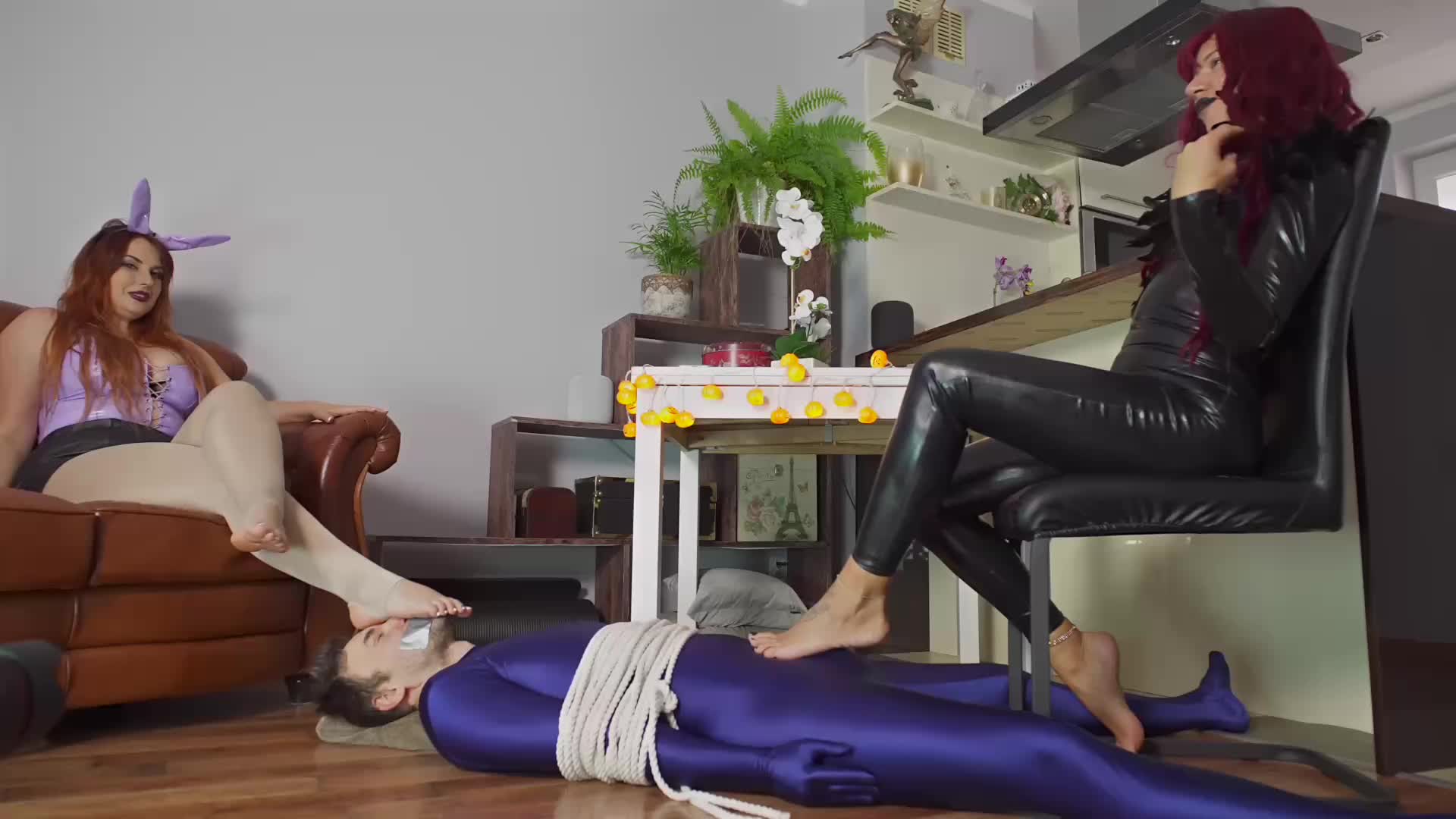 Bad Bunny And Black Queen Ruslana Order Him To Smell Feet During Kicking His Balls- Part 1