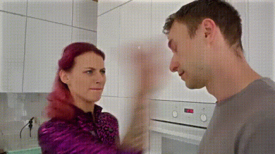Galyna In Pink Catsuit Stand On His Face Slap And Give Her Feet To Lick 4K