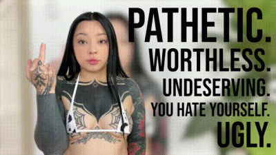 "I Hate Myself, I'm A Piece Of Sh!T"