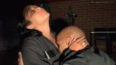 Big Boobed Beauty Offers Her Neck To Old Dude