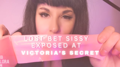 Lost Bet Sissy Exposed At Victoria's Secret (Nude Custom Order)