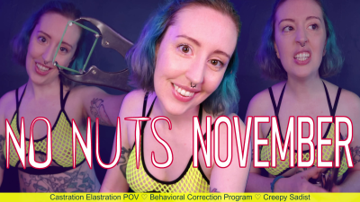 No Nuts November- Sadistic Castration Elastration POV By Miss Faith Rae With Behavioral Correction And Insulting Your Character- HD 1080p MP4