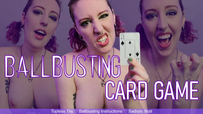 Ballbusting Card Game- Arrogant & Sadistic Extreme Cbt Game By Miss Faith Rae With Pain Play And Humiliation- HD 1080p Mp4