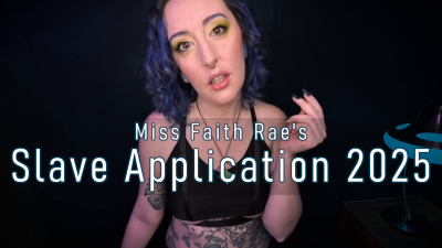Slave Application 2025 Female Domination Interactive Game, Femdom Contract, Slave Ownership Application By Femdom Findom Goddess Miss Faith Rae HD 1080P Mp4