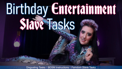 Birthday Entertainment Slave Tasks Remaster Femdom POV Sub Instructions Task Series By Miss Faith Rae With Pain Play, Gross Tasks & More HD 1080P Mp4