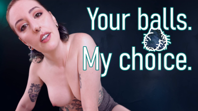 Your Balls My Choice Topless Castration Gelding Dirty Talk By Miss Faith Rae With Femdom Slave Ownership And Light Humiliation HD 1080P Mp4