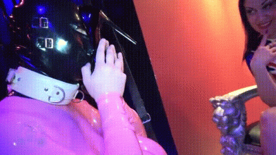 Sissy Latex Slave Pampers Heels And Feet