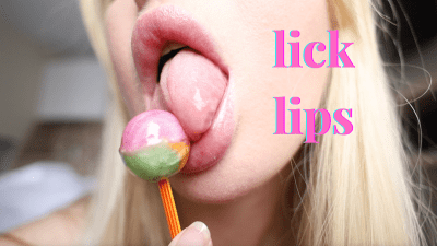 Lips Licking And Lollipop