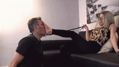 Raquel Slave On A Leash Foot Domination, Foot Smothering