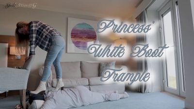 Princess' White Boot Trample Slave