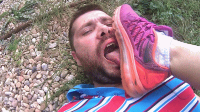 Walking My Cuckold Slave Husband Dirty Sneaker Humiliation