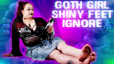 Goth Girl Shiny Foot Ignore