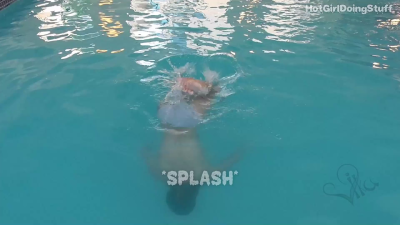 Vika Swimming And Doing Handstands